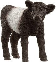 Schleich Farm World Galloway Kalb Spielfigur schwarz-weiß - Bild 1