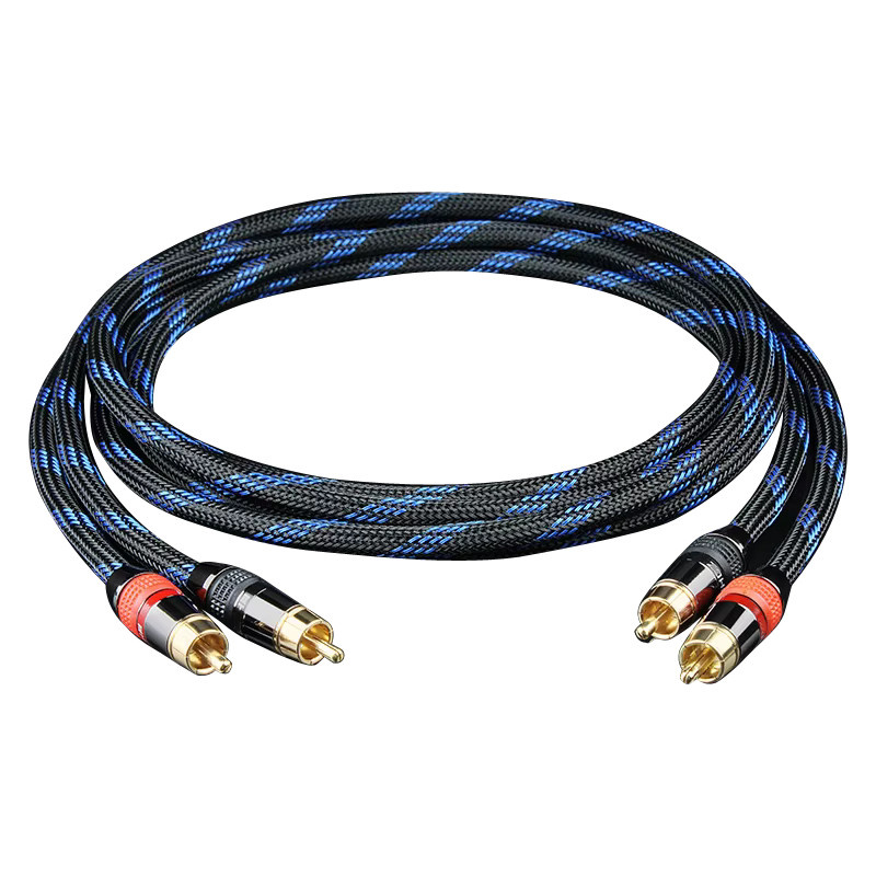 DIYLIVE 6N OFC HIFI Stereo RCA-Kabel Paar, 2RCA zu 2RCA Verbindungskabel, Schwarz - Bild 3