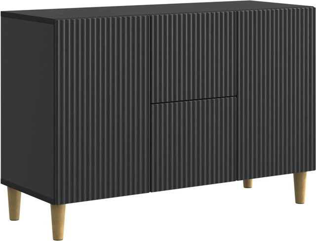 vidaXL Sideboard modern Schwarz aus Holzwerkstoff B/T/H: 89 x 34,5 x 60 cm - Bild 1
