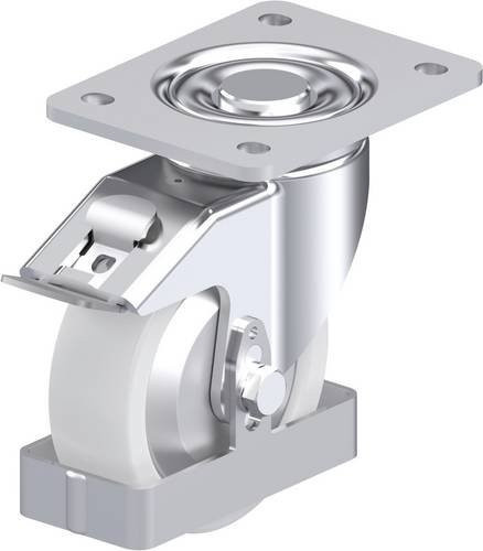 Blickle Stahlblech-Lenkrolle LH-SPO 125G-3-FI-FA-FS in Silber, Rad-Durchmesser: 125 mm, Tragfähigkeit: 700 kg - Bild 1