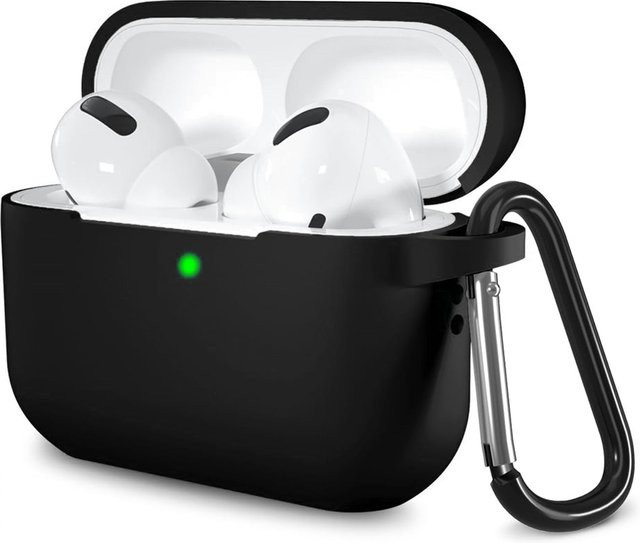 Techsuit Silikonhülle für Apple AirPods Pro Serie, Schwarz - Bild 1