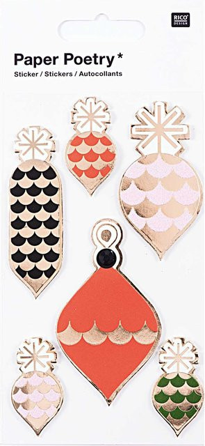 Rico Design Paper Poetry 3D Sticker Baumschmuck mit Hot Foil Veredelung - Bild 1