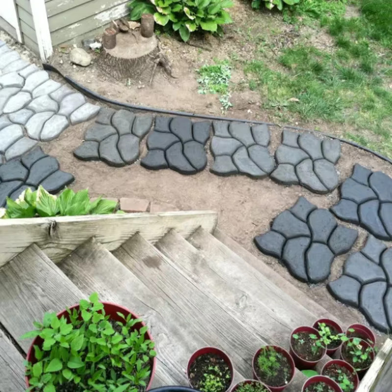 Geometrische Betonpflastersteine in Schwarz für Garten und Wege im Steinlook - Bild 5