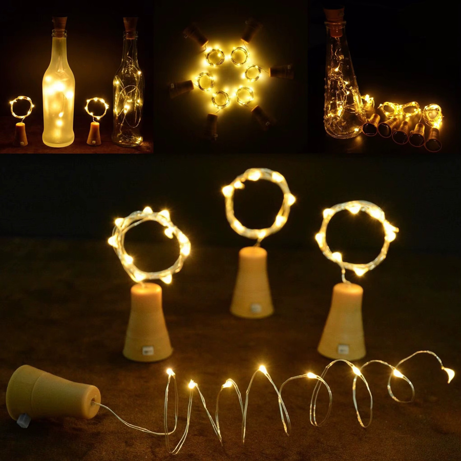 Wasserdichte LED Solar Flaschenstopper Lichterkette in Transparent für Garten, Hochzeit und Party - Bild 2