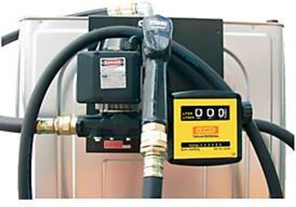 CEMO Elektropumpe in Silber mit Zählwerk, 230V, ca. 50 l/min, selbstansaugend inklusive Zapfpistole mit Halter und 4 m Befüllschlauch - Bild 2