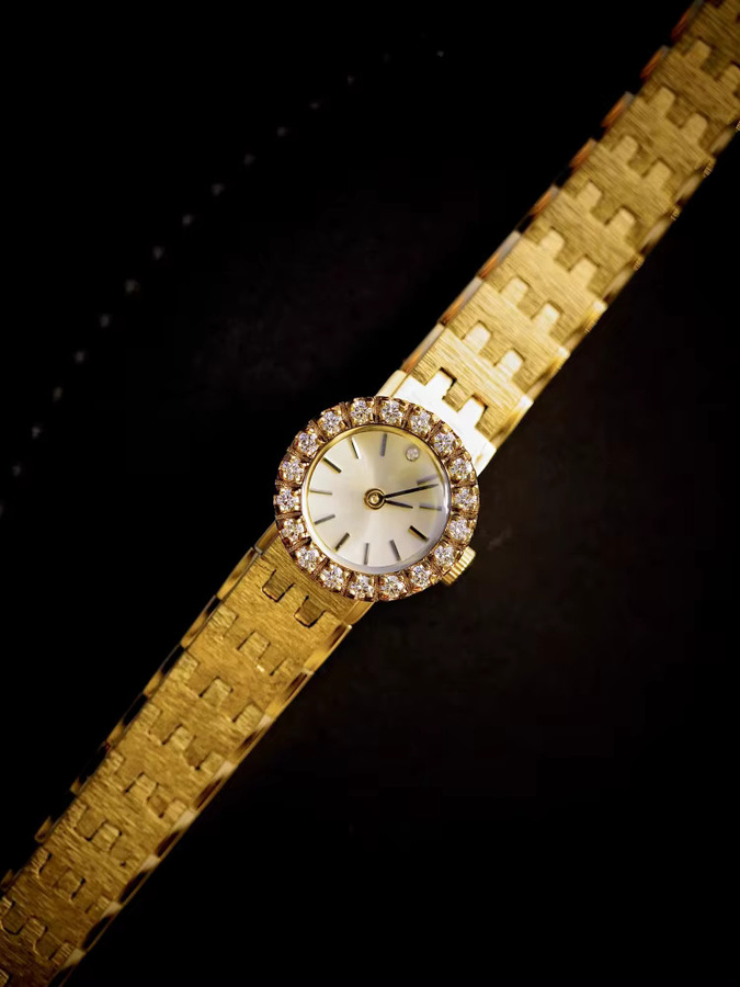 Home Idea Armbanduhr, Quarz, Gold, Diamantbesetzt, Damen, Vintage - Bild 2