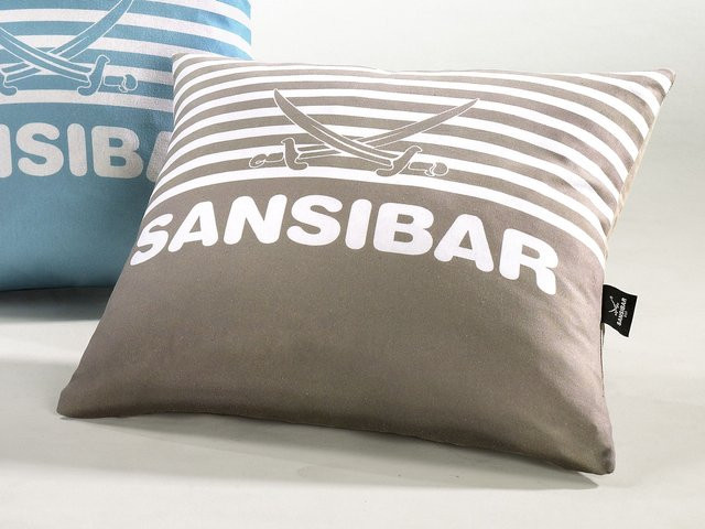 Kissenhülle SANSIBAR LIVING aus Baumwolle in quadratischer Form, Farben: Beige, Braun, Grau - Bild 1