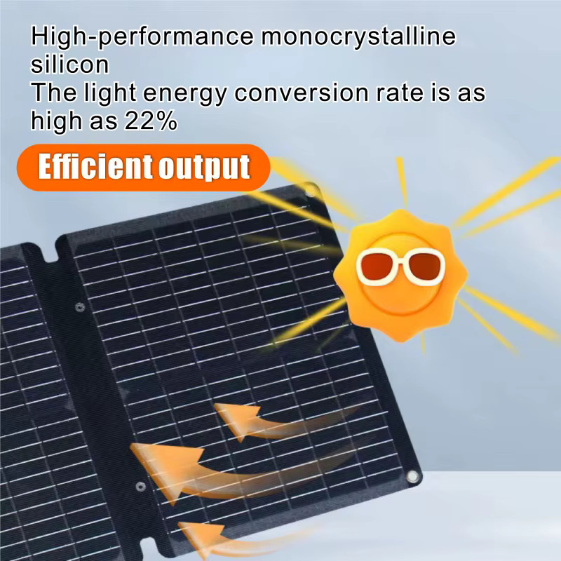 Ecoworthy Tragbares 1000W Solar-Faltpanel mit USB-C Anschluss in Schwarz für Camping und Outdoor - Bild 3