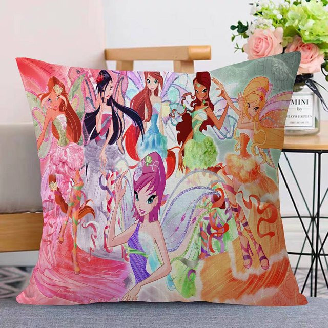 Winx Club Kissenbezug für Kinder von POPI Home, Mehrfarbig, B/T/H: 50,8 x 50,8 x 1 cm - Bild 1