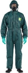 Ansell Schutzoverall AlphaTec 4000 Typ 3/4/5, Grün, Unisex, Größe: L - Bild 1