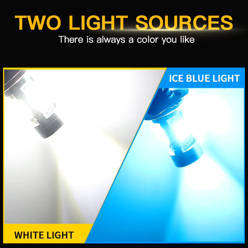 APMATAUTO H7 LED Nebellampen Set mit CANBUS, 2 Stück, Weiß/Eisblau, Plug & Play, 12V - Bild 4