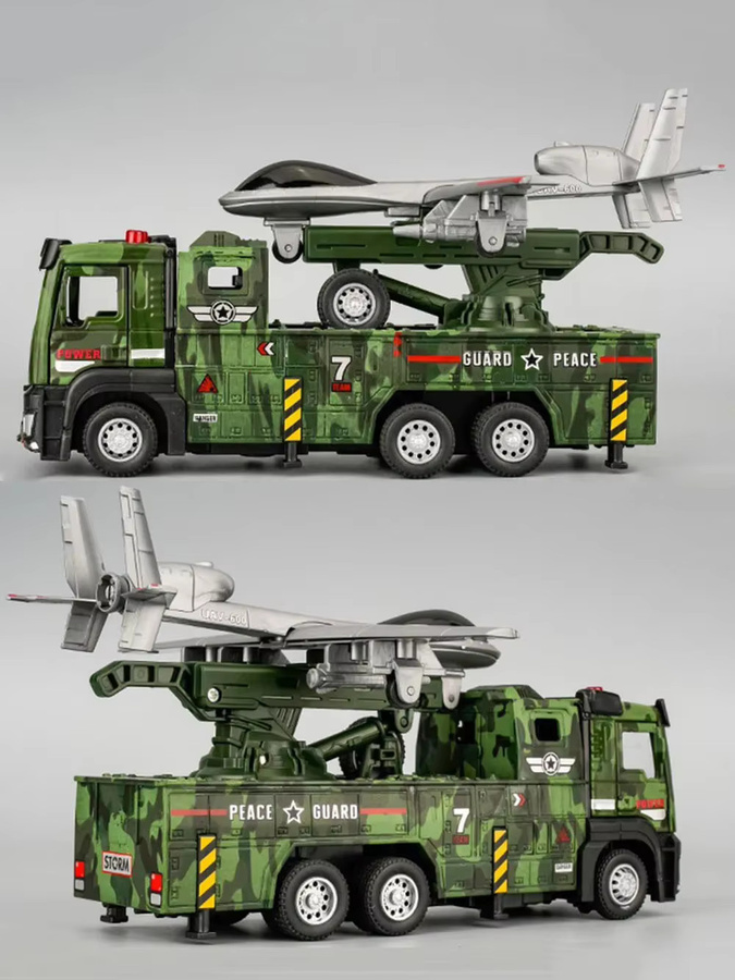 Mini Auto Drone Launch Vehicle Modell, 1:32, Metalldruckguss, mit Sound und Licht - Bild 5