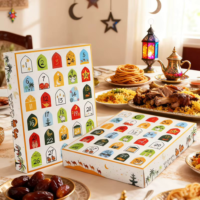 ZQNYCY DIY Adventskalender Ramadan Mubarak Geschenkbox aus Papier für 30 Tage zum Selberbauen - Bild 2