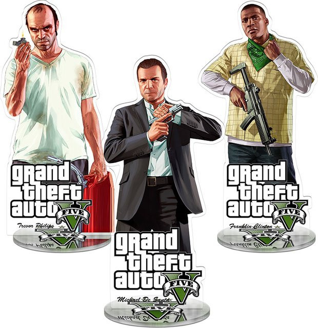 Bandai GTA 5 Grand Theft Auto V Acryl-Figur Displayständer, Zubehör - Bild 1