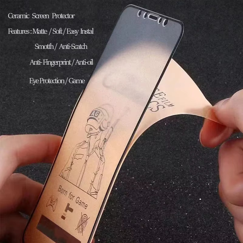 ALLORUS Matte Keramik-Displayschutzfolie aus weichem Glas für iPhone 17, 16, 15, 14, 13, 12, 11 Pro und Pro Max, Transparent - Bild 5