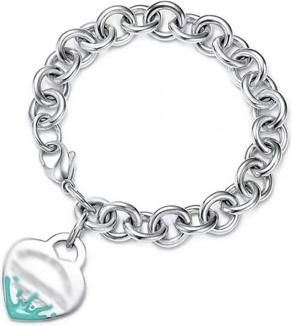 the BAY Herzarmband Emaille, Silber, Damen, 20cm - Bild 1