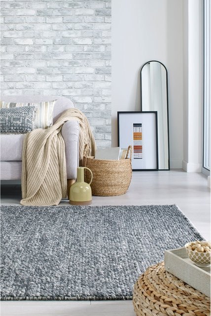Kadima Design Teppich aus Wollmischung in Anthrazit meliert, B/T: 160 x 230 cm - Bild 1