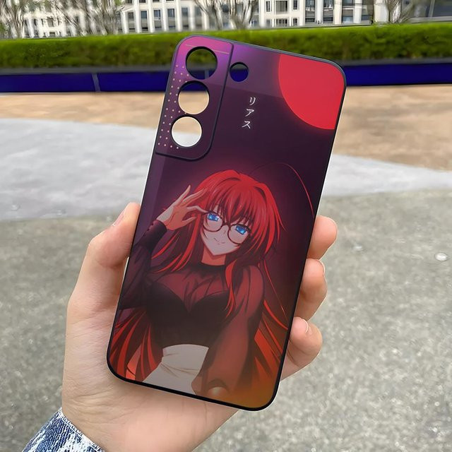 High School DxD Rias Gremory Handyhülle Soft Cover für Samsung S25 Plus S20 S20 Plus S22 Ultra S23 FE S21 Plus S21 Ultra in Schwarz und Multicolour - Bild 1