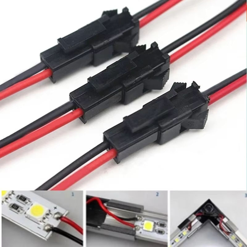 10 Paare JST SM 2 Pins Stecker Set mit männlichen und weiblichen Drahtsteckern, 15 cm Länge für LED Streifen und Lampen - Bild 2