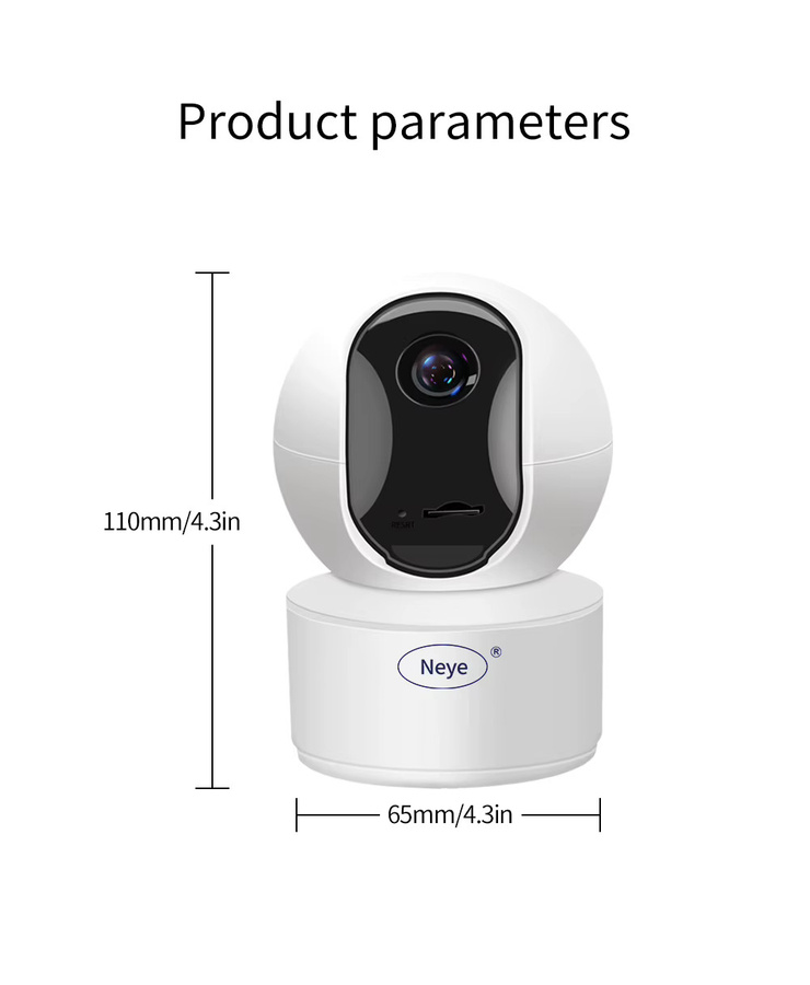 Neye S5 4K WiFi Smart Home Kamera Indoor Baby Monitor mit 8MP Auflösung, AI Automatischem Tracking und App-Steuerung, Weiß - Bild 3