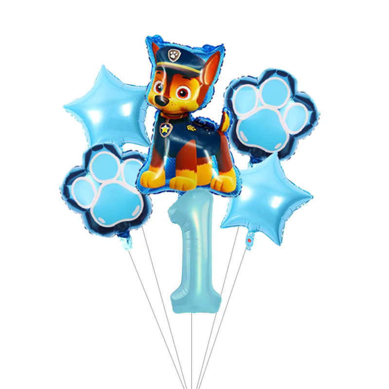 Paw Patrol Ballon-Kombinationsset mit Zahlenballons und Latex-Ballons für Kindergeburtstage - Bild 2