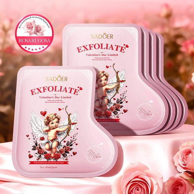 Cupid Rose Exfoliation Fußmaske, Unisex - Bild 1