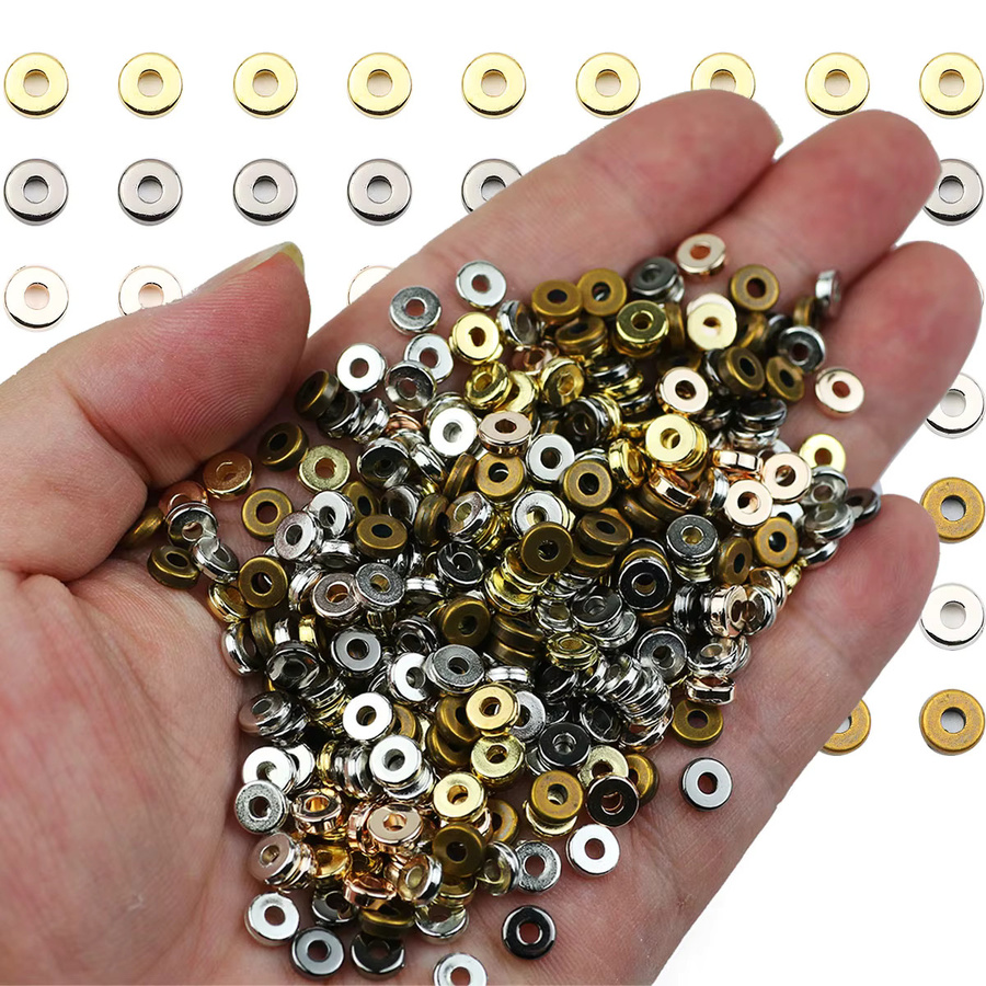 JHNBY Abstandshalterperlen, radförmig, Mischfarben, 6 mm - Bild 3