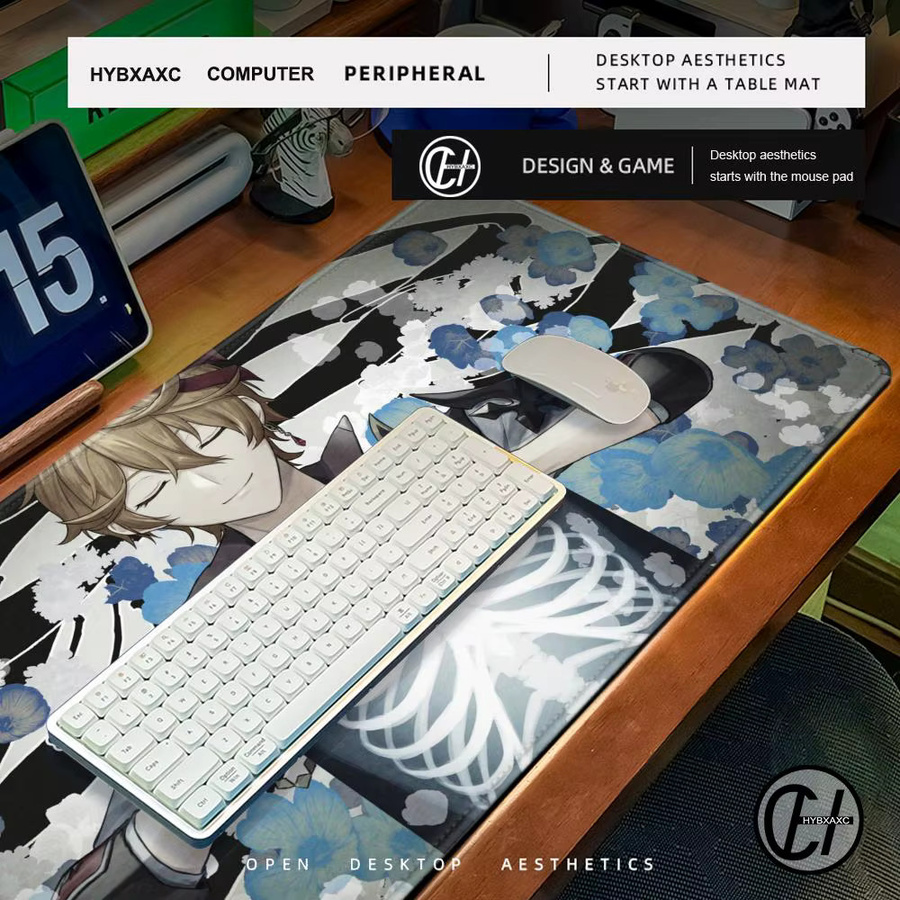 HYBXAXC Genshin Impact Tartaglia XXL Gaming Mauspad in Schwarz und Multicolour - Bild 3