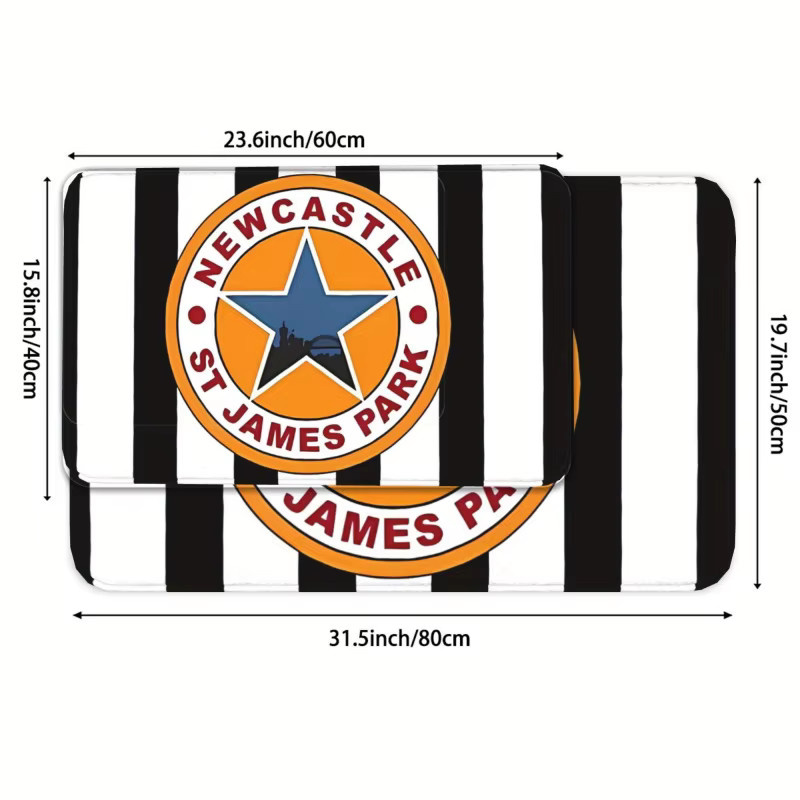 VIKAMA Newcastle St. James' Park Fußmatte, rutschfester Schmutzfänger für Fußballfans, B/B: 60,0 x 40,0 cm, mehrfarbig - Bild 4