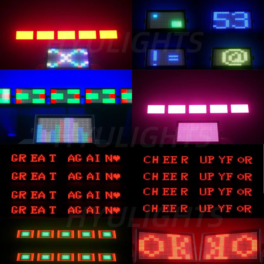 HYULIGHTS 200W LED RGB 3in1 Stroboskoplicht mit 120 Zonen für DJ und Bühne zur Erzeugung von Formen, Zahlen und Buchstaben - Bild 3