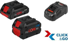 Bosch Professional 18 V Akkustarter-Kit mit 1x 4,0 Ah ProCORE18V Akku, 1x 5,5 Ah ProCORE18V Akku und GAL 1880 CV Ladegerät in Schwarz - Bild 3