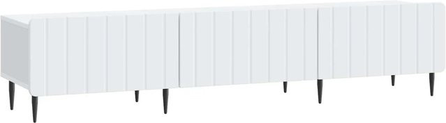 vidaXL TV-Schrank mit Schubladen in Weiß aus Holzwerkstoff, B/T/H: 147 x 34,5 x 32 cm - Bild 1