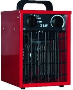 Heizlüfter von Industrial Quality Supplies in Rot mit Thermostat und Überhitzungsschutz aus Stahl und Metall, 1,65 / 3,3 kW - Bild 1