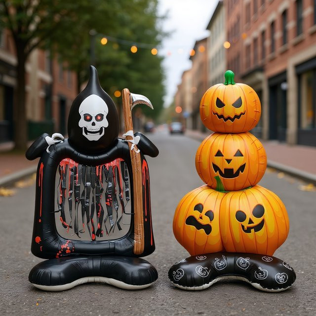 MINISO Halloween Ballon Set Hexe und Sensenmann in Schwarz für deine Partydekoration - Bild 1