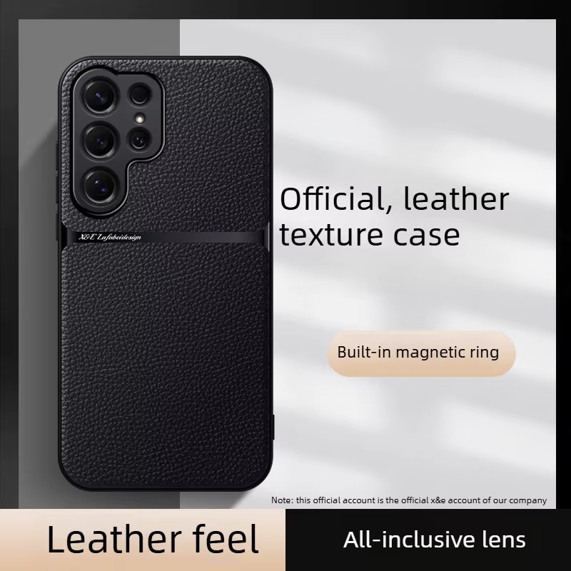 Busine Lederhülle mit Litschi-Muster für Samsung Galaxy S26 Ultra S25 Edge S24 S23 S22 S21 FE Plus mit magnetischer Anti-Drop-Abdeckung - Bild 3