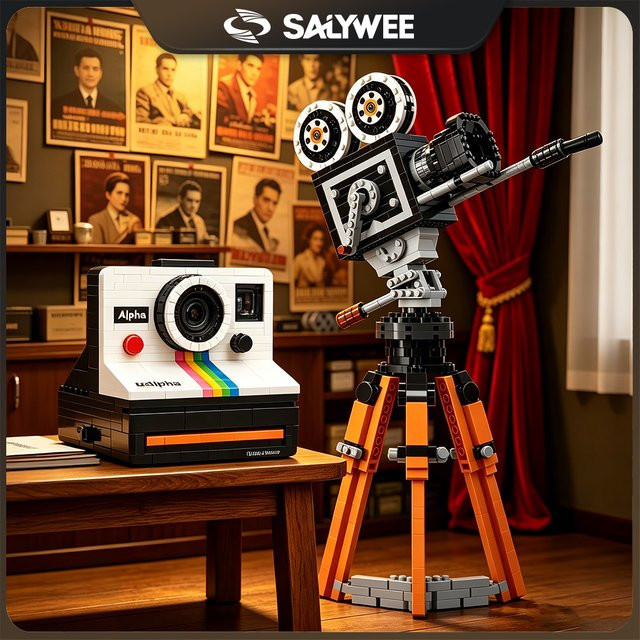 SALYWEE Sternennacht Vintage-Kamera, Mikropartikel-Bausteinspielzeug - Bild 1