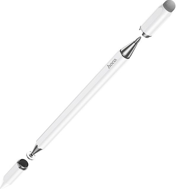 HOCO GM111 3in1 Touch Pen mit Kugelschreiberfunktion in Weiß aus Aluminiumlegierung - Bild 1