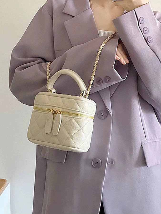 MIYIN Umhängetasche, Mini, Gesteppte Kettenstich, Damen, PU - Bild 2