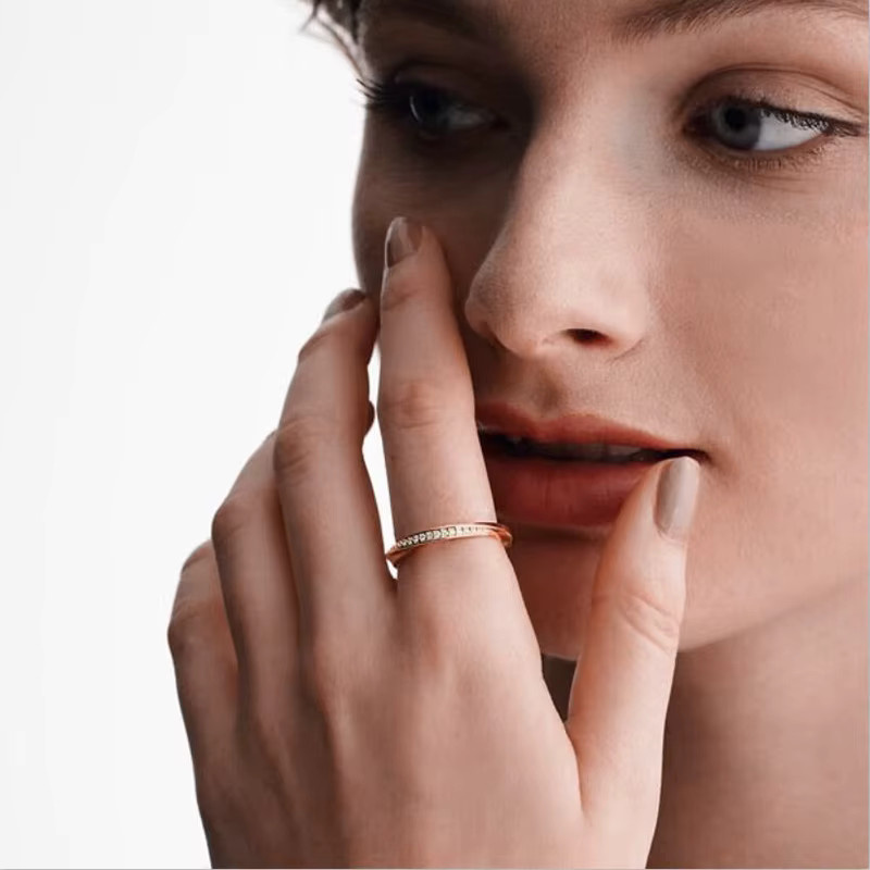 ZHOUYANG Ehering, Zirkonia, Roségold, Damen - Bild 3