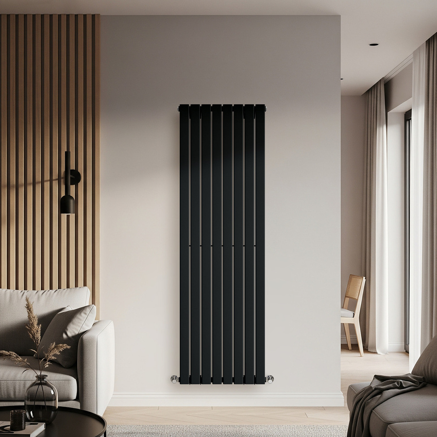 Delta Design Heizkörper Vertikal Einlagig Schwarz Höhe: 178 cm, Breite: 56 cm - Bild 1
