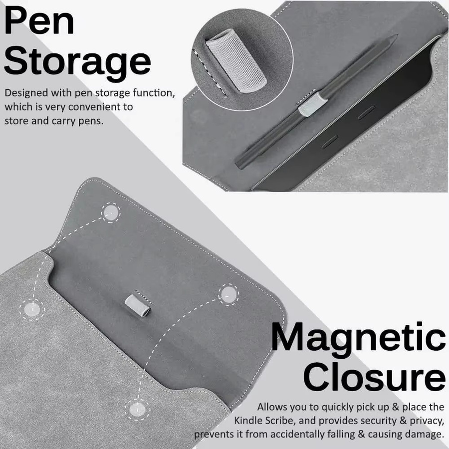 Magnetische Ultra Slim Matte Schutzhülle für Onyx Boox Tab Ultra 10C Pro, Note Air 3 C, X3, X2 in Beige oder Grau - Bild 3