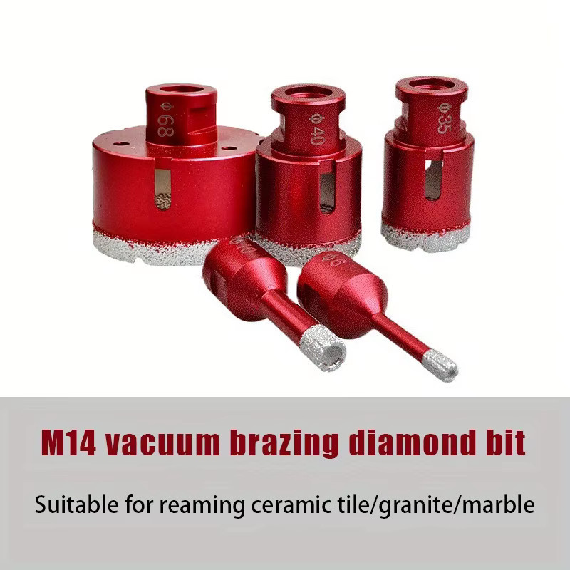 LouCnloin Diamant Lochsäge mit M14 Gewinde in Rot für Keramik, Fliesen, Marmor und Granit - Bild 6