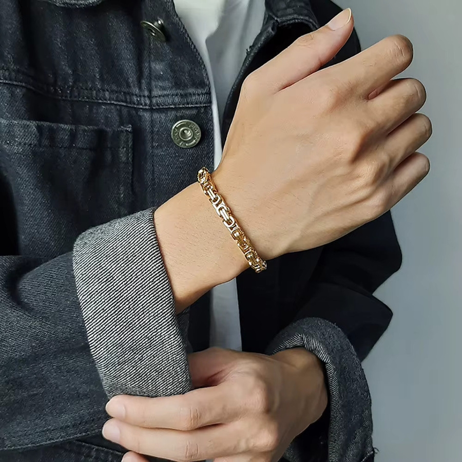 MAGIC ZONE Armband, Edelstahl, Gold, Unisex, 4mm - Bild 3