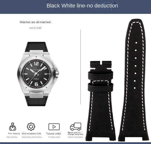 Uhrenarmband CTEX, Nylon, Textil/NATO, Schwarz, Herren, 28mm - Bild 1