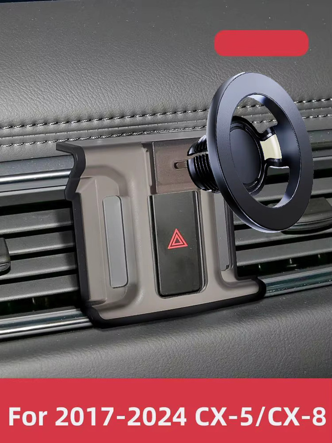 TEEQ Magnetische MagSafe Autotelefonhalterung für Mazda CX-5 und CX-8 (2017–2024) mit 360 Grad Rotation und kabellosem Ladegerät, Schwarz - Bild 3