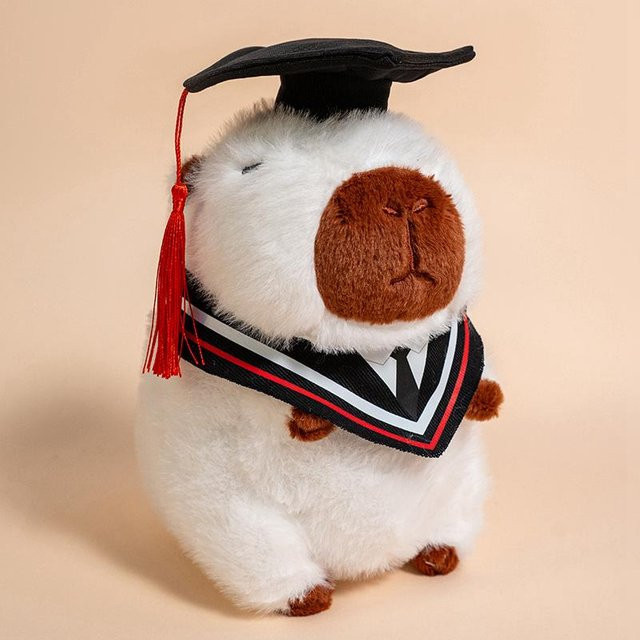 Capybara Plüschtier mit Abschlusskappe, Kuscheltier, 25cm, ab 14 Jahren - Bild 1