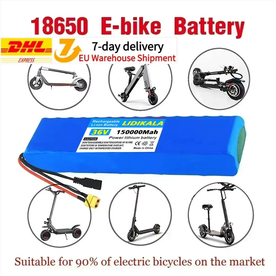 Lithium-Akku 36V 10S3P mit 150000mAh und integriertem BMS-Schutzmodul in Blau für Elektrofahrzeuge, Roller und Scooter - Bild 2