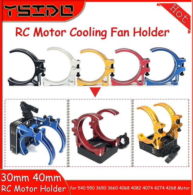 YSIDO RC Motorhalter Lüfter, Aluminiumhalter, Schwarz, Zubehör - Bild 1