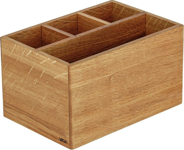 VEGA Tisch-Besteckbehälter Esino in Eiche Braun, B/T/H: 14,4 x 21,2 x 12 cm - Bild 1