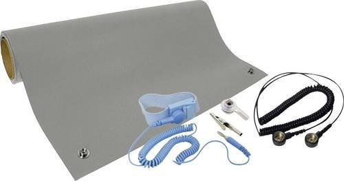 Quadrios ESD-Tischmatten-Set Grau B: 90 cm, T: 60 cm - Bild 1